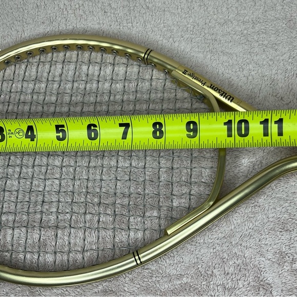 Vintage Wilson Prestige II Tennis/Racquetball Racket-Gold/Black-Grip Size 4 1/8 - Picture 7 of 8